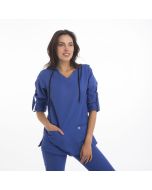 Women's Scrubs Royal Blue Hooded Top