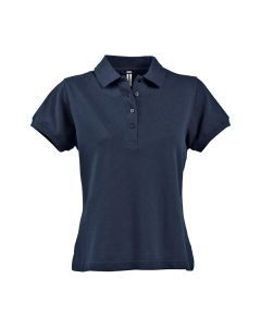 Fristads women's cotton navy blue polo shirt