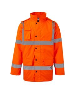 Warrior hi vis motorway jacket conforms to EN20471:2013 Class 3 