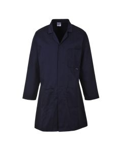 This warehouse coat is manufactured from 65% polyester, and 35% cotton. Ideal for the engineering workshop and laboratory