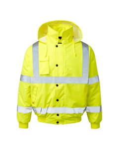 Warrior Yellow Hi-Vis Bomber Jacket