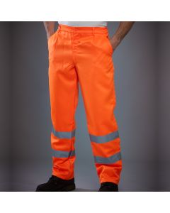 Hi-vis trousers that conform to EN ISO 20471:2013 + A1: 2016 Class 3 and RIS-3279-TOM