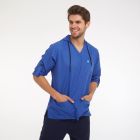 Men's Scrubs Royal Blue Hooded Top