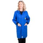 Royal Blue ESD Lab Coat with elastic cuffs